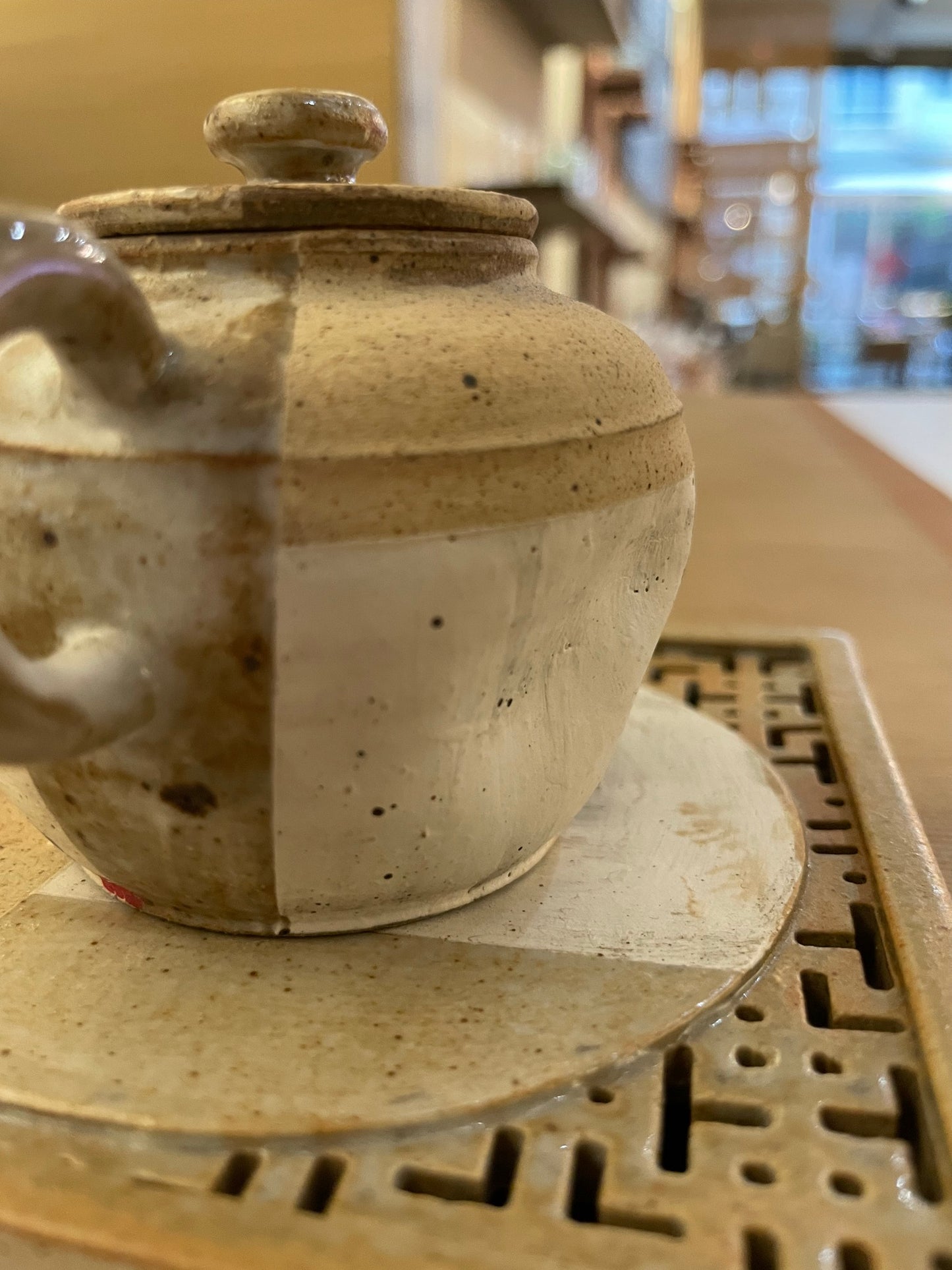 Hand-Pressed Red Rose Ceramic Teapot