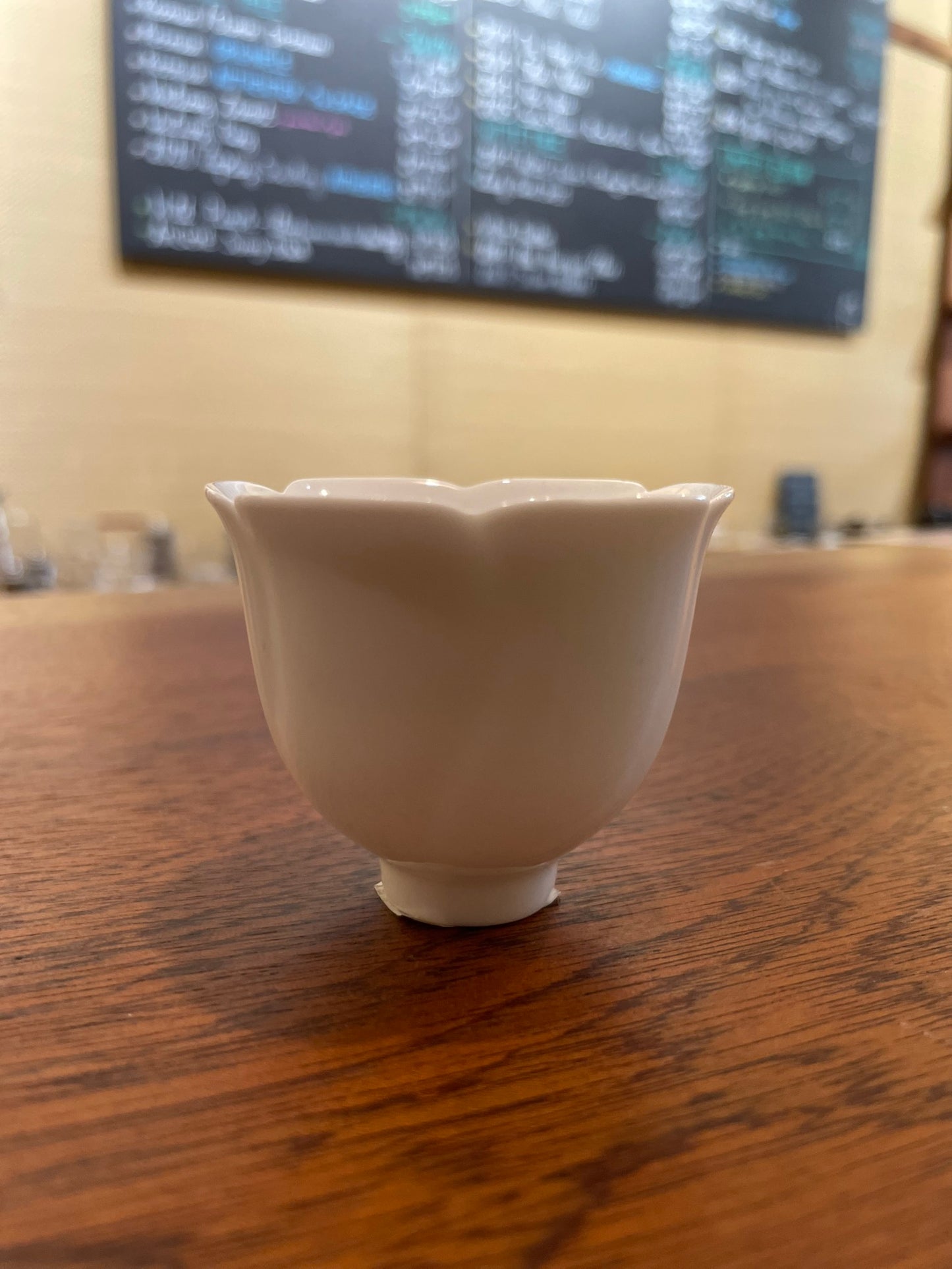 White Lotus Blossom Porcelain Tasting Cup