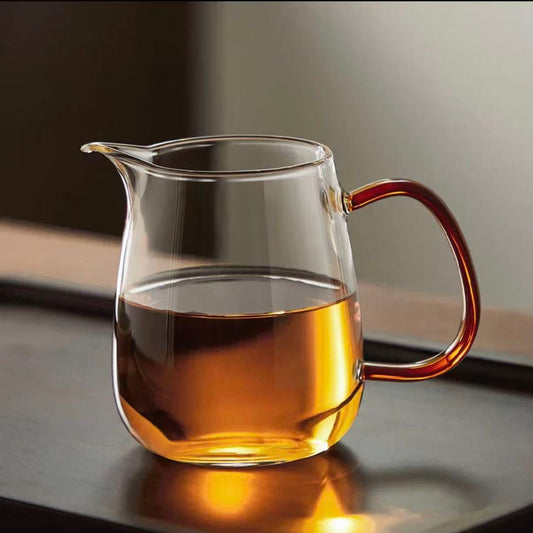 Glass Tea Pitcher with handle