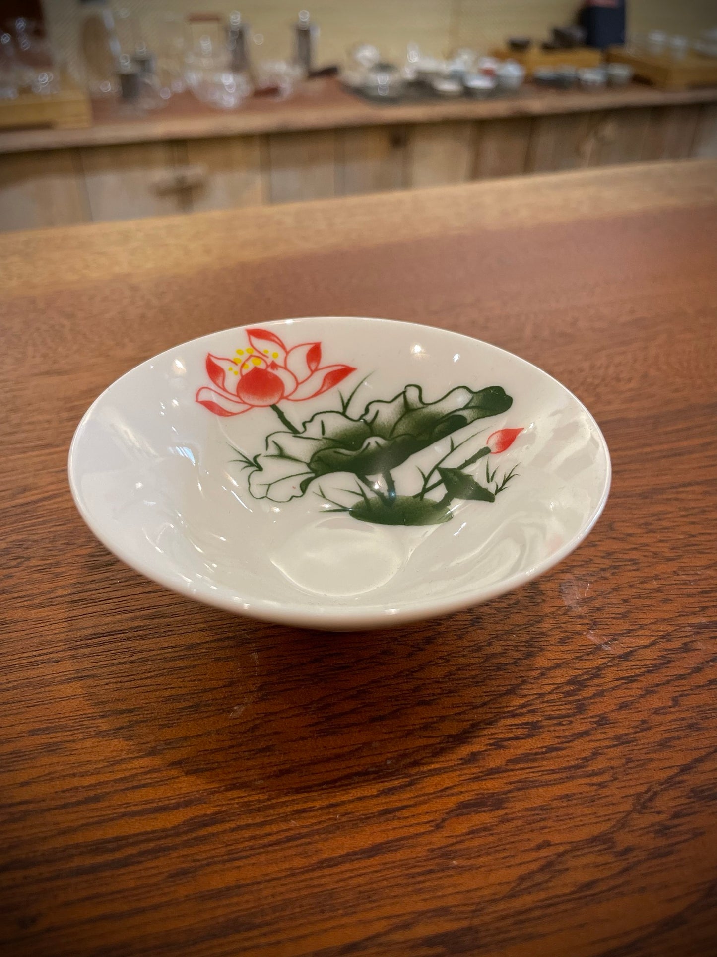 White Porcelain Tea Cup With Lotus Flower
