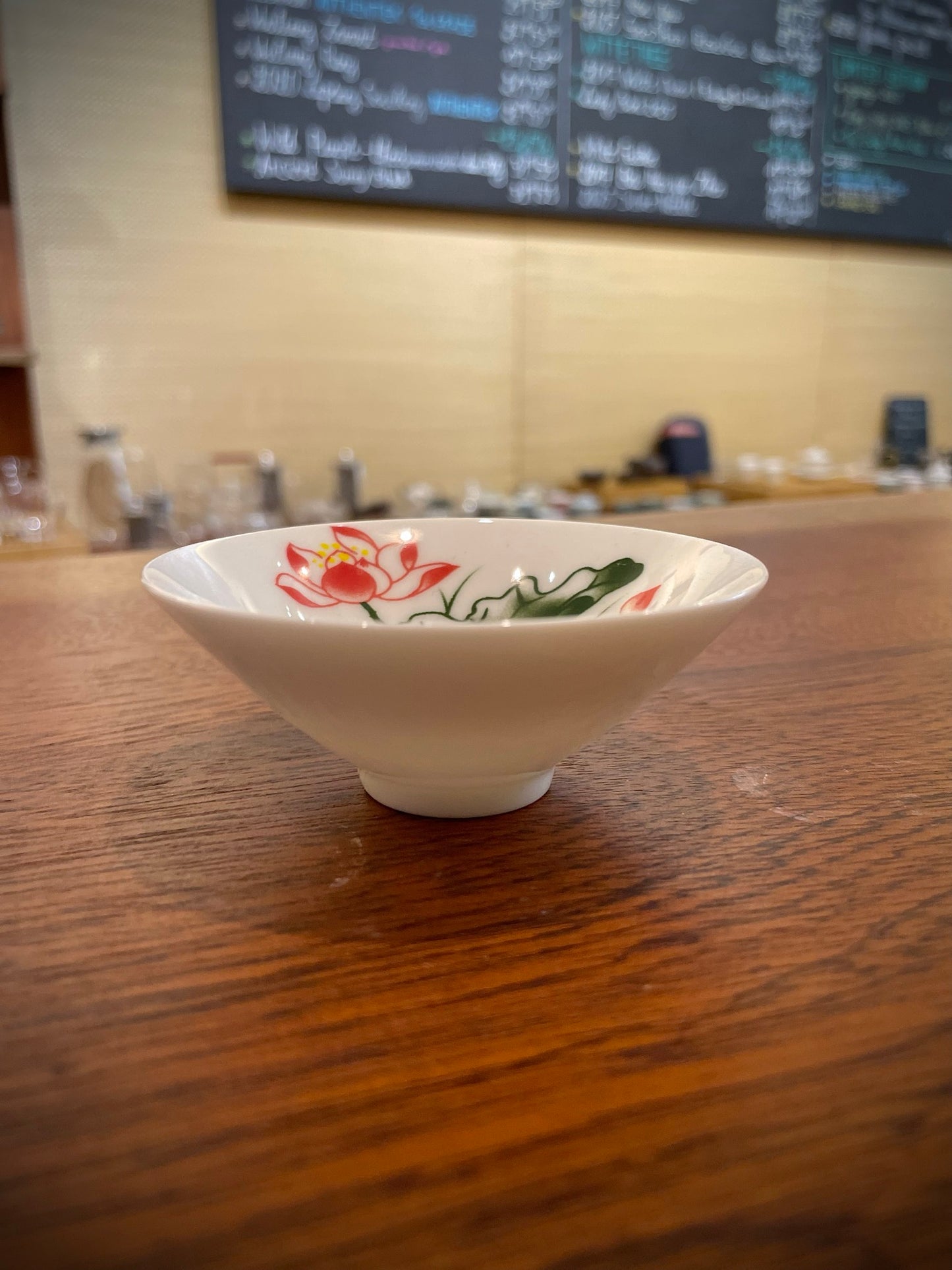 White Porcelain Tea Cup With Lotus Flower