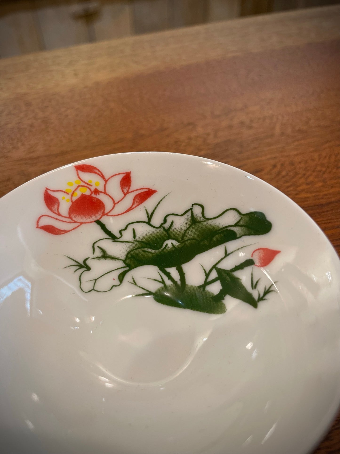White Porcelain Tea Cup With Lotus Flower