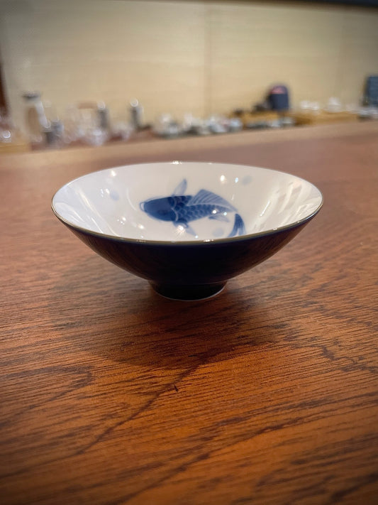 'Swimming Koi' Porcelain Tasting Cup